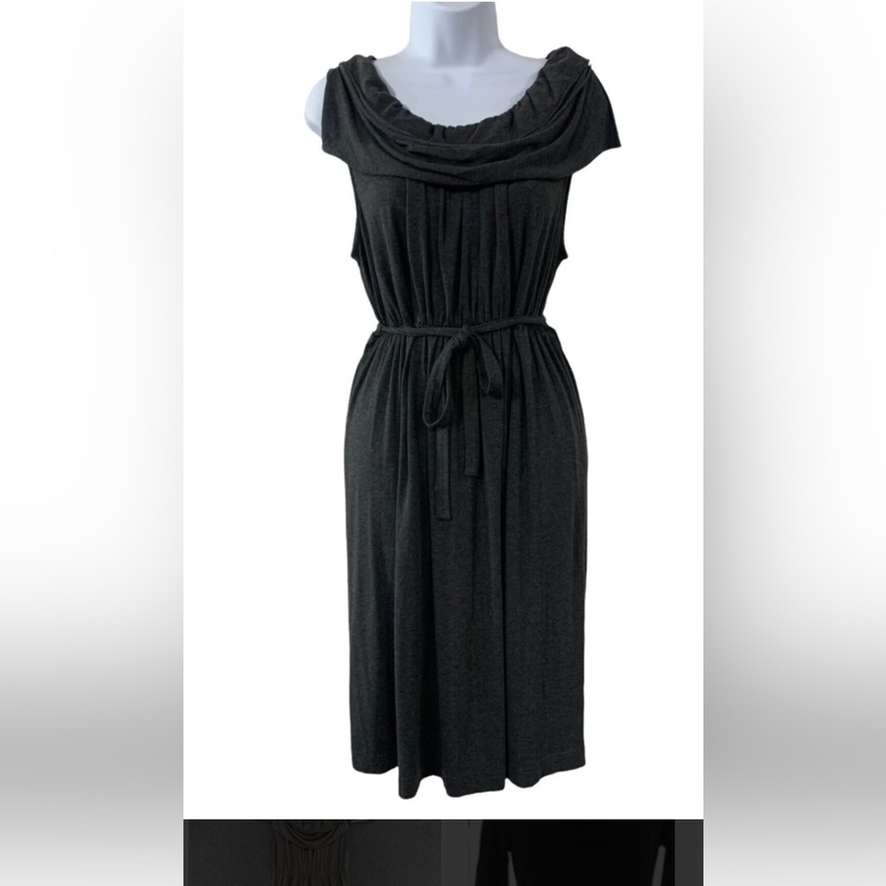 Adorable and cozy J.Crew Jersey Charcoal gray Midi Dress